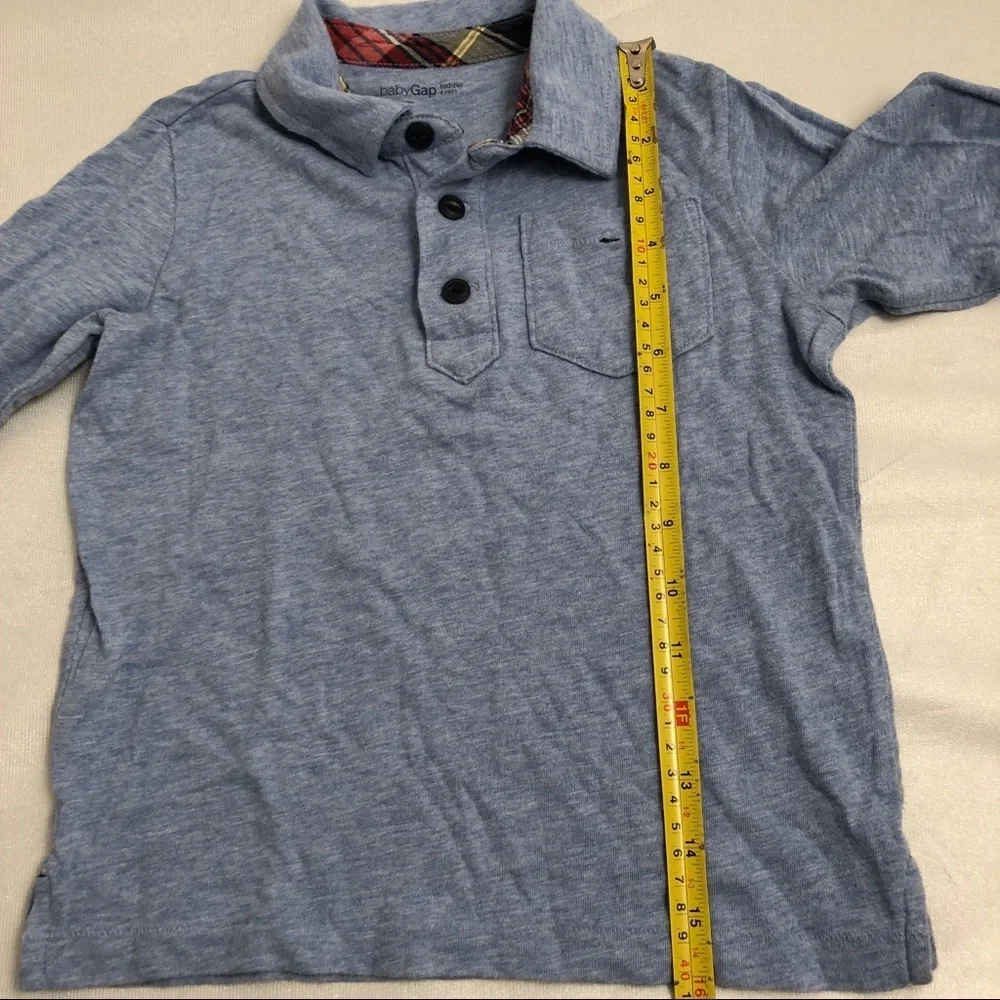 Gap light blue long sleeve polo t-shirt